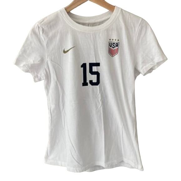 Nike Team USA Megan Rapinoe #15 Jersey T-Shirt - White - Small - Picture 1 of 5